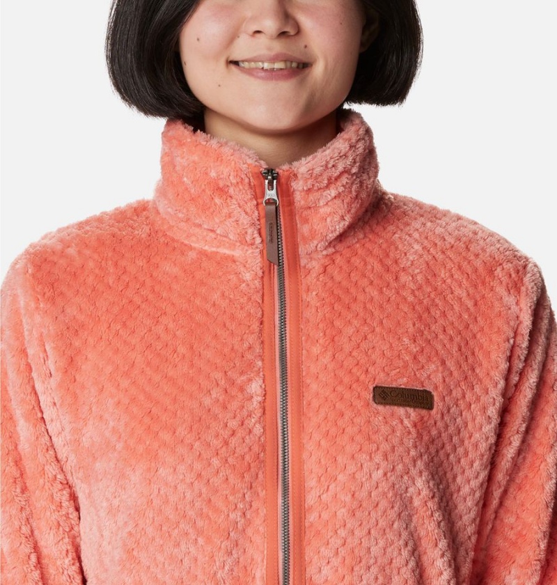 Columbia Fireside Long Full Zip Women's Fleece Jacket Coral | TGPRIQ-971