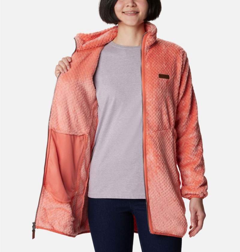 Columbia Fireside Long Full Zip Women's Fleece Jacket Coral | TGPRIQ-971