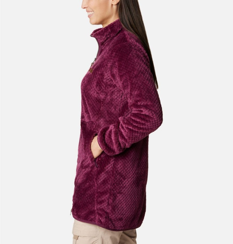 Columbia Fireside Long Full Zip Women's Fleece Jacket Purple | FNCJYU-601