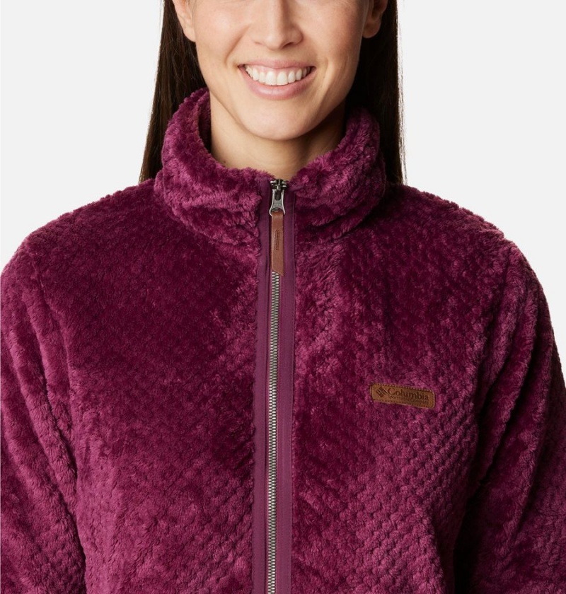 Columbia Fireside Long Full Zip Women's Fleece Jacket Purple | FNCJYU-601