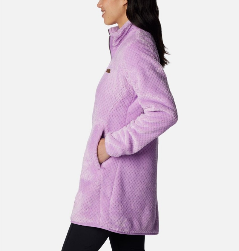 Columbia Fireside Long Full Zip Women's Fleece Jacket Purple | QNYSLB-512