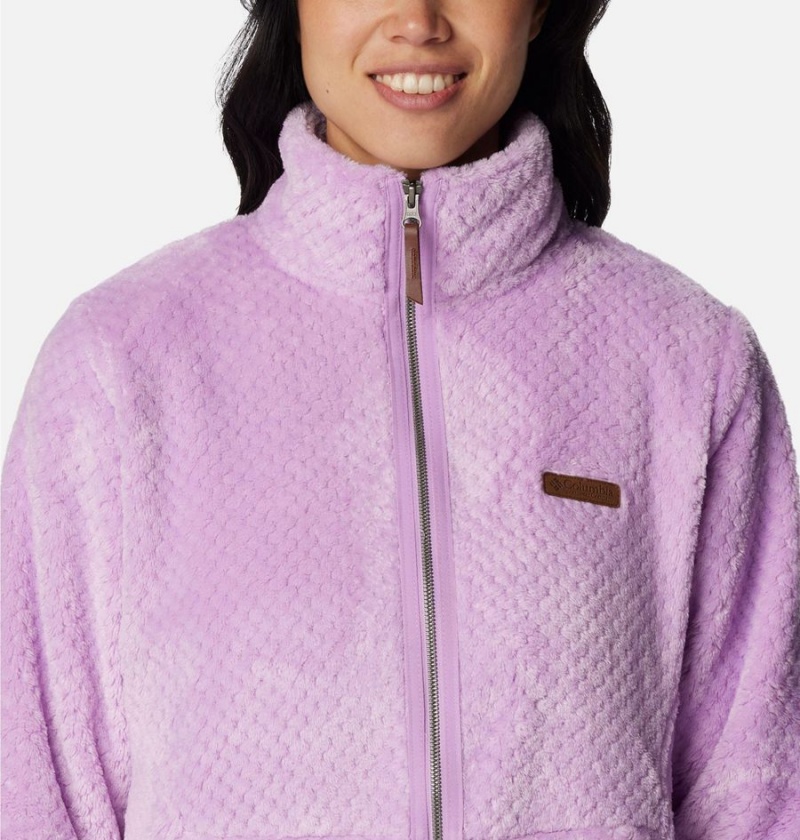 Columbia Fireside Long Full Zip Women's Fleece Jacket Purple | QNYSLB-512