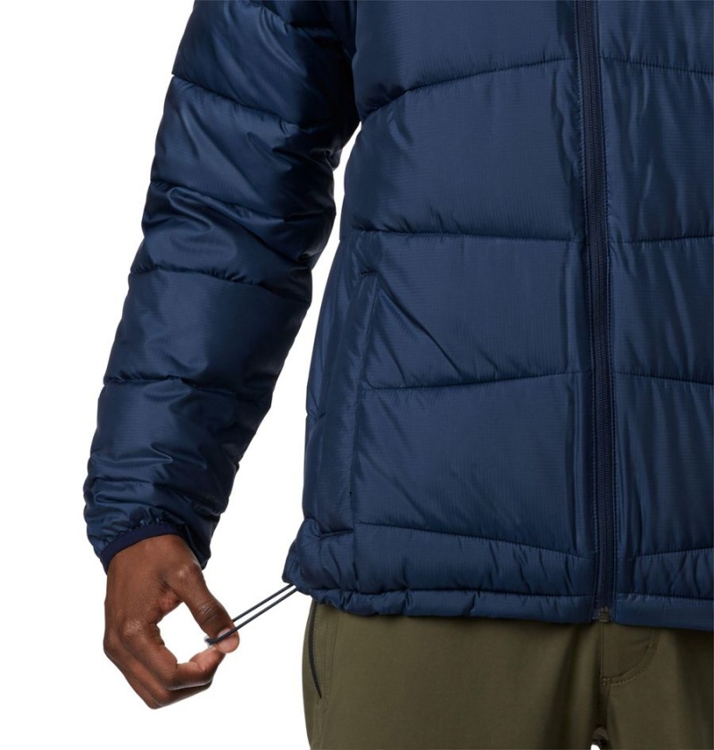 Columbia Fivemile Butte Hooded Insulated Men's Puffer Jacket Navy | VJPCKU-973