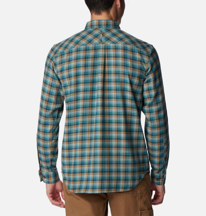 Columbia Flare Gun Stretch Flannel Men's Shirt Green | MHRBKI-692