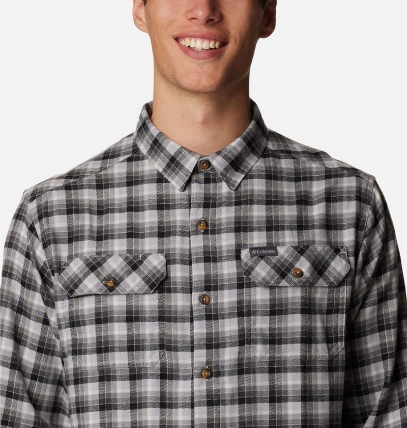 Columbia Flare Gun Stretch Flannel Men's Shirt Grey | UELRNI-403