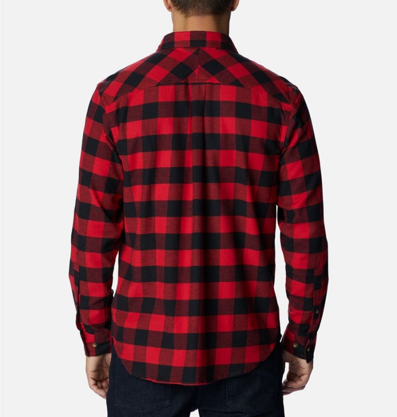 Columbia Flare Gun Stretch Flannel Men's Shirt Red | LSKZHN-908