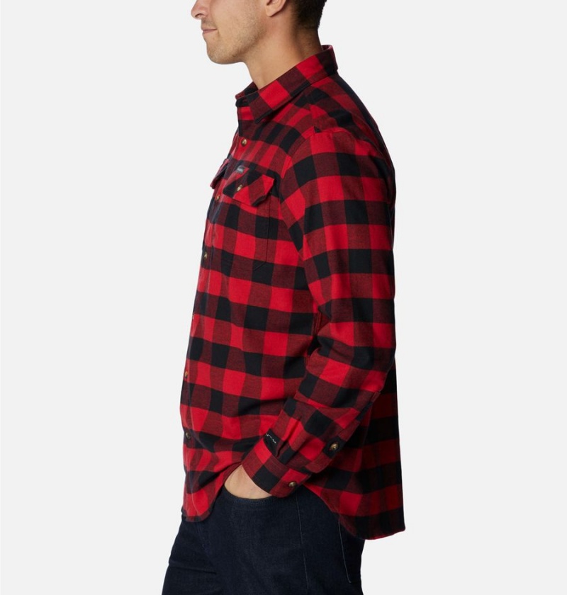 Columbia Flare Gun Stretch Flannel Men's Shirt Red | LSKZHN-908