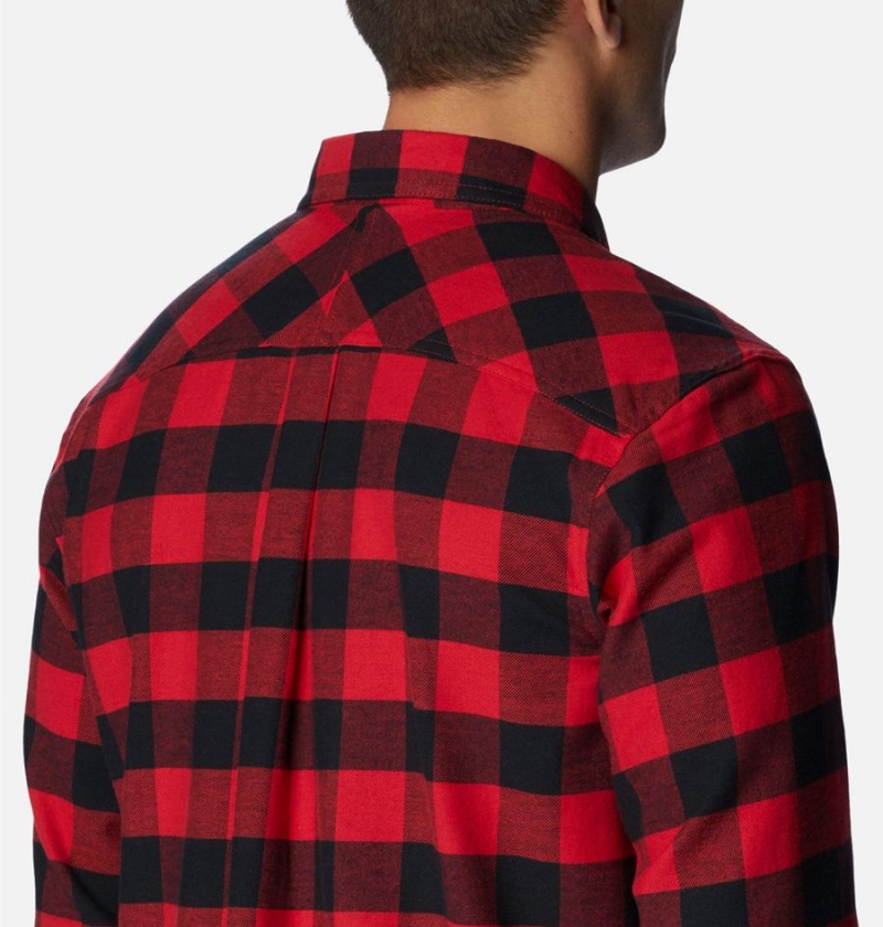 Columbia Flare Gun Stretch Flannel Men's Shirt Red | LSKZHN-908