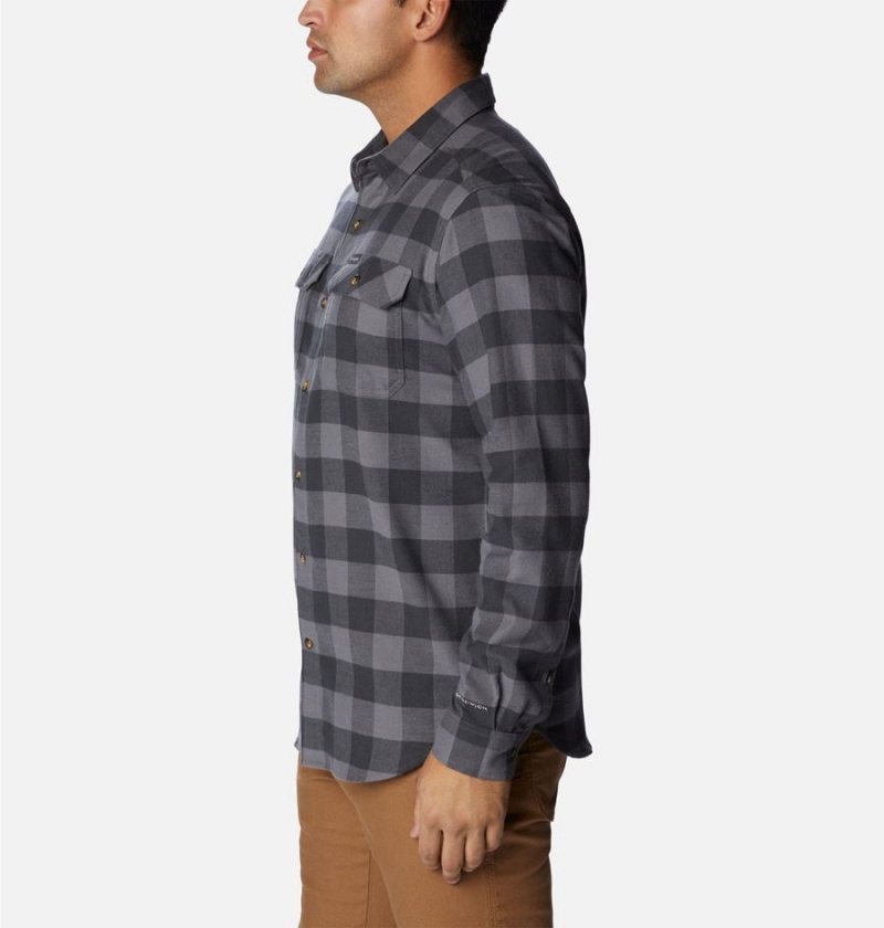 Columbia Flare Gun Stretch Flannel Men's Shirt Grey | XEPQLD-281