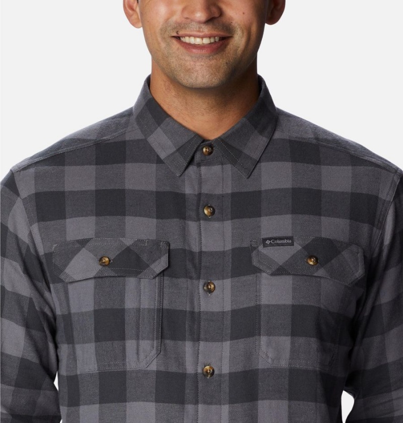 Columbia Flare Gun Stretch Flannel Men's Shirt Grey | XEPQLD-281