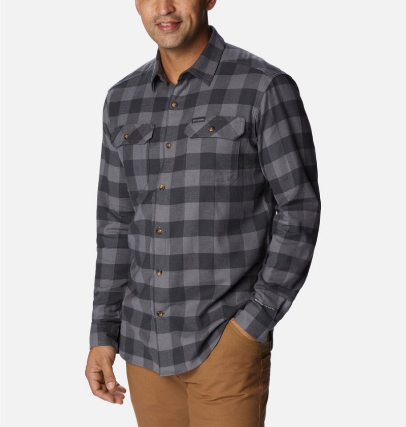 Columbia Flare Gun Stretch Flannel Men's Shirt Grey | XEPQLD-281