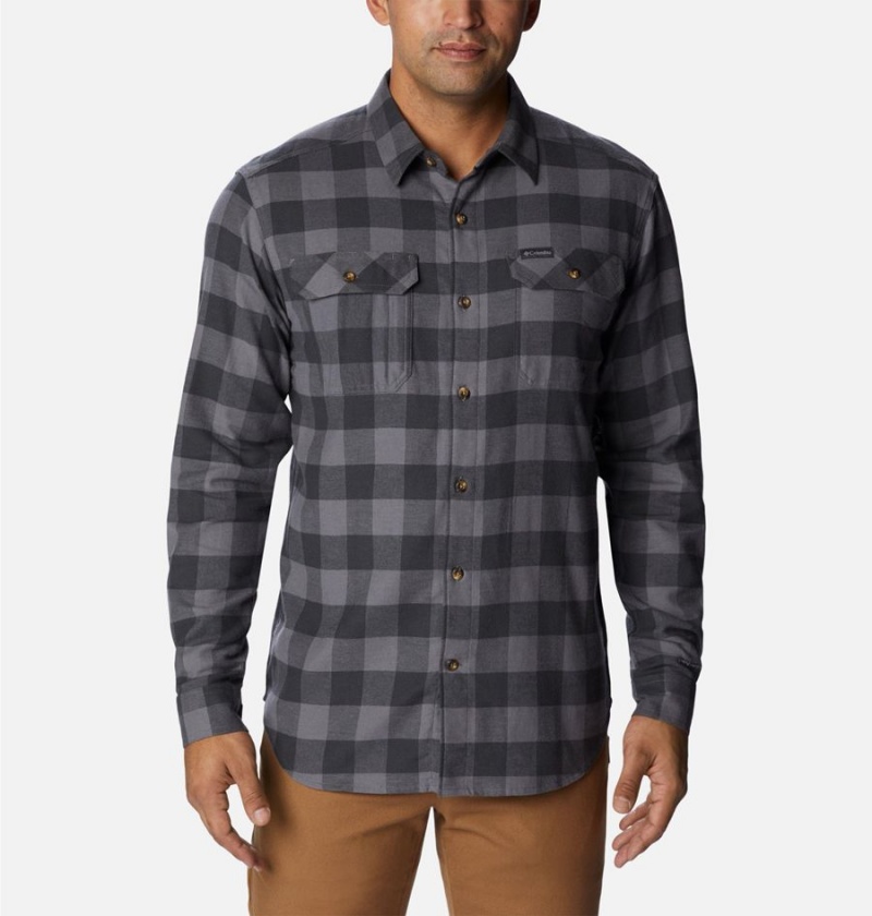 Columbia Flare Gun Stretch Flannel Men\'s Shirt Grey | XEPQLD-281