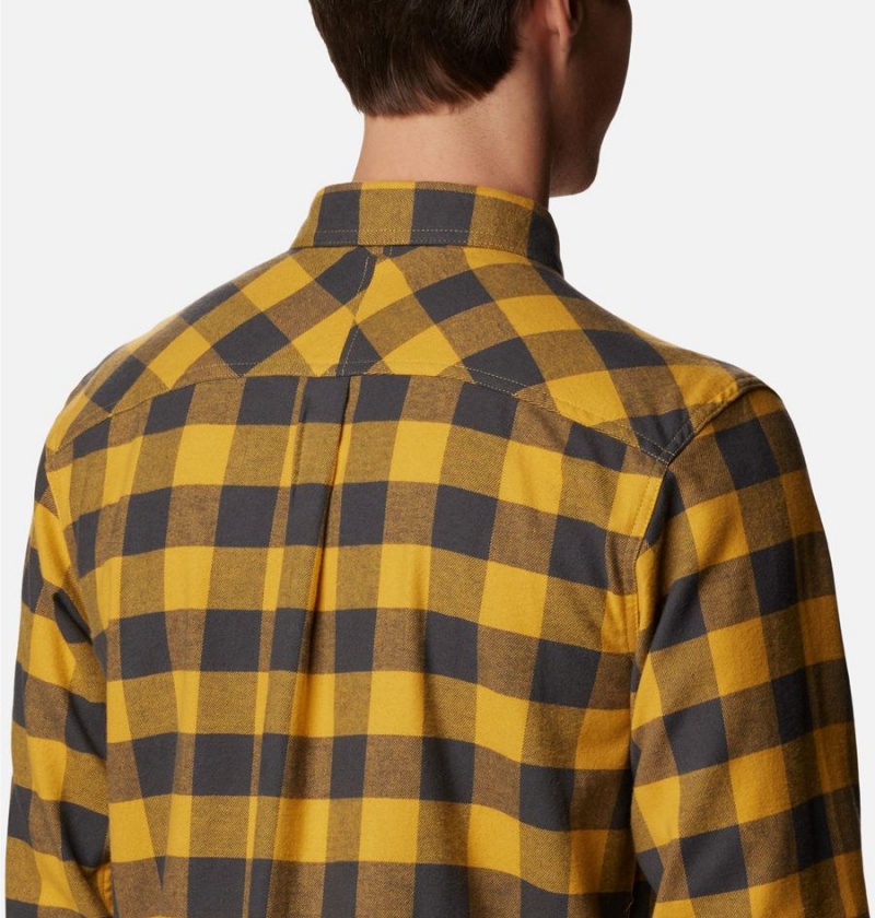Columbia Flare Gun Stretch Flannel Men's Shirt Yellow | PVYCFD-140
