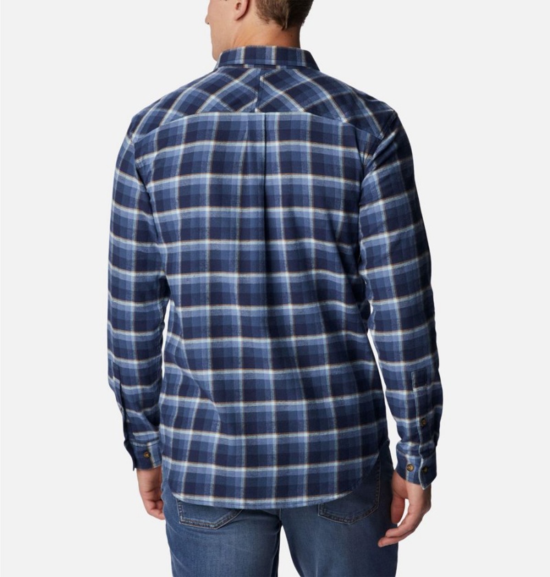 Columbia Flare Gun Stretch Flannel Men's Shirt Navy | QBSKRV-407