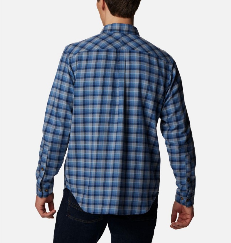 Columbia Flare Gun Stretch Flannel Men's Shirt Blue | YFBMJN-739