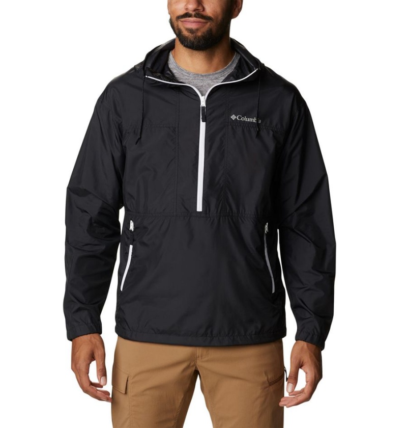 Columbia Flash Challenger Anorak Jacket Men\'s Windbreaker Black | KELVSU-804