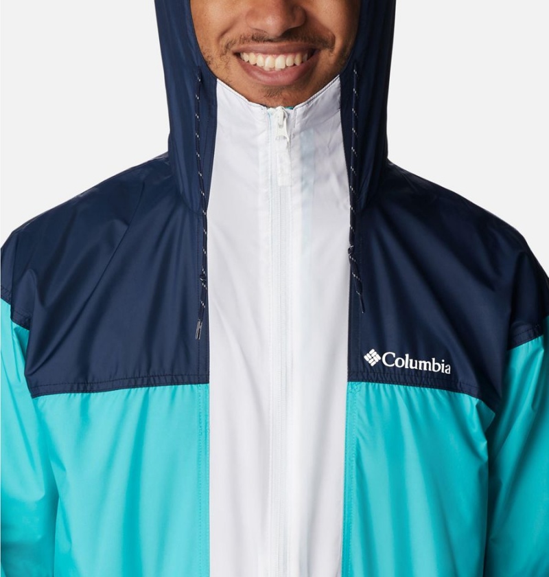 Columbia Flash Challenger Anorak Jacket Men's Windbreaker Turquoise | TBDAXW-039