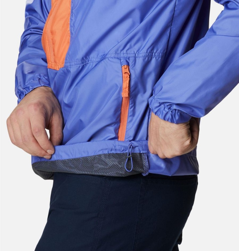 Columbia Flash Challenger Anorak Jacket Men's Windbreaker Purple | DKPFWQ-246