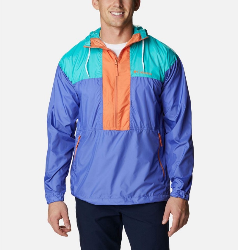 Columbia Flash Challenger Anorak Jacket Men\'s Windbreaker Purple | DKPFWQ-246