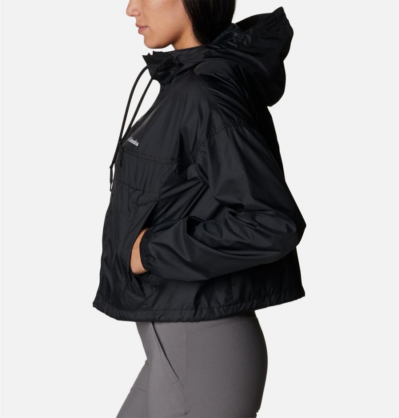 Columbia Flash Challenger Cropped Jacket Women's Windbreaker Black | KVSOER-467