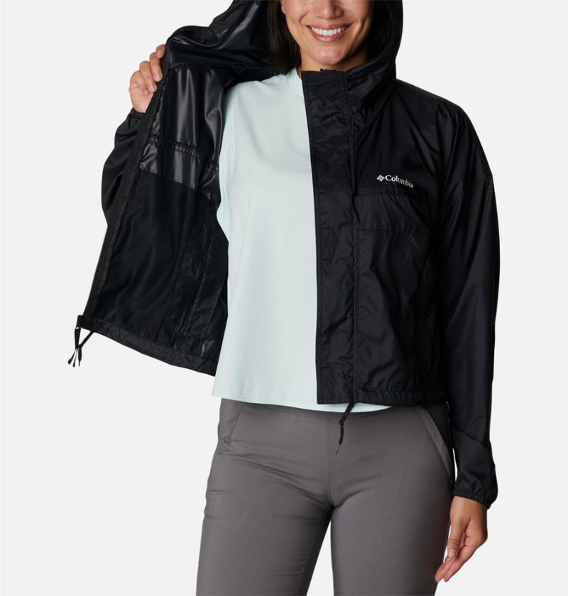 Columbia Flash Challenger Cropped Jacket Women's Windbreaker Black | KVSOER-467