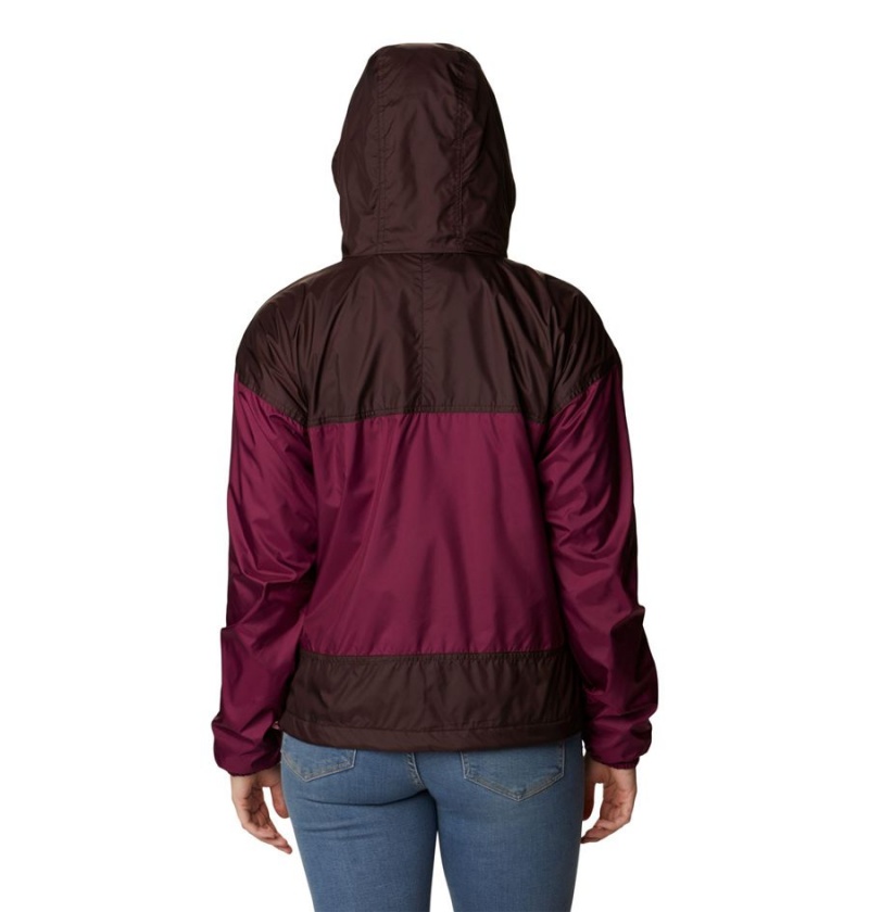 Columbia Flash Challenger Fleece Lined Jacket Women's Windbreaker Red | ACJBZW-482