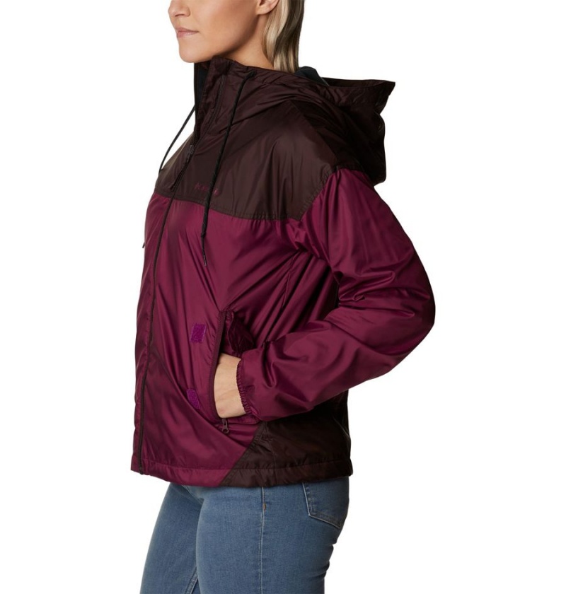 Columbia Flash Challenger Fleece Lined Jacket Women's Windbreaker Red | ACJBZW-482