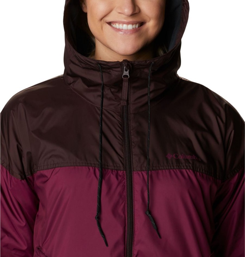 Columbia Flash Challenger Fleece Lined Jacket Women's Windbreaker Red | ACJBZW-482