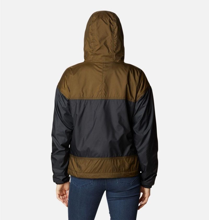 Columbia Flash Challenger Fleece Lined Jacket Women's Windbreaker Black | QMOPTZ-946