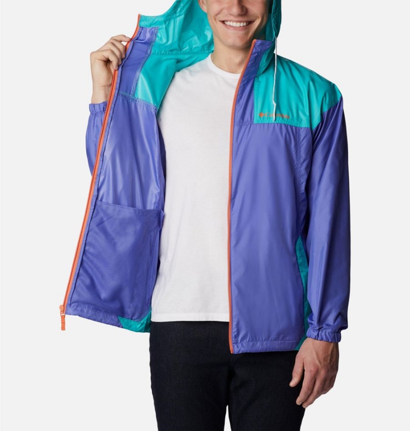 Columbia Flash Challenger Jacket Men's Windbreaker Purple | FOWLUK-340