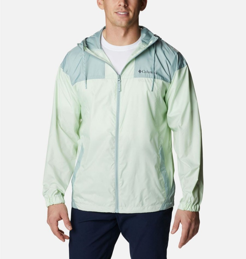 Columbia Flash Challenger Jacket Men\'s Windbreaker Green | HJCXTK-862