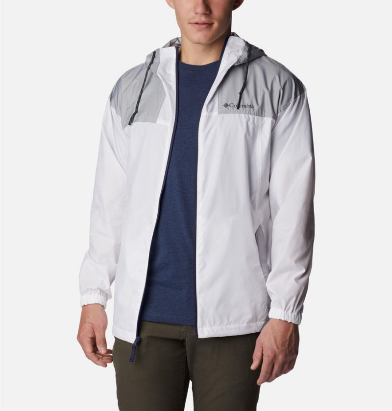 Columbia Flash Challenger Jacket Men's Windbreaker White | RABTIS-620