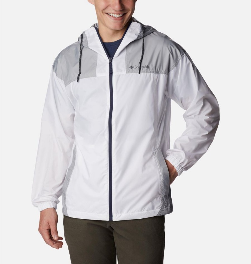 Columbia Flash Challenger Jacket Men\'s Windbreaker White | RABTIS-620