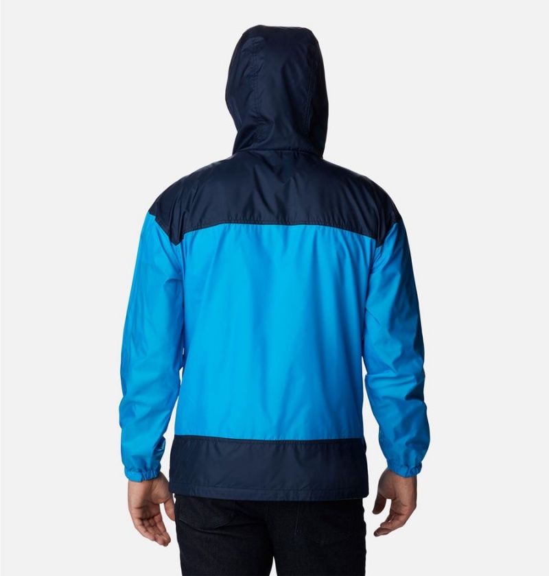 Columbia Flash Challenger Jacket Men's Windbreaker Blue | VIHWYM-460