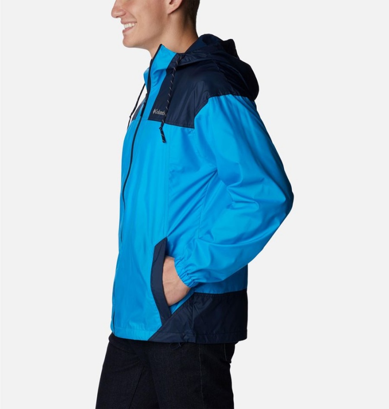 Columbia Flash Challenger Jacket Men's Windbreaker Blue | VIHWYM-460