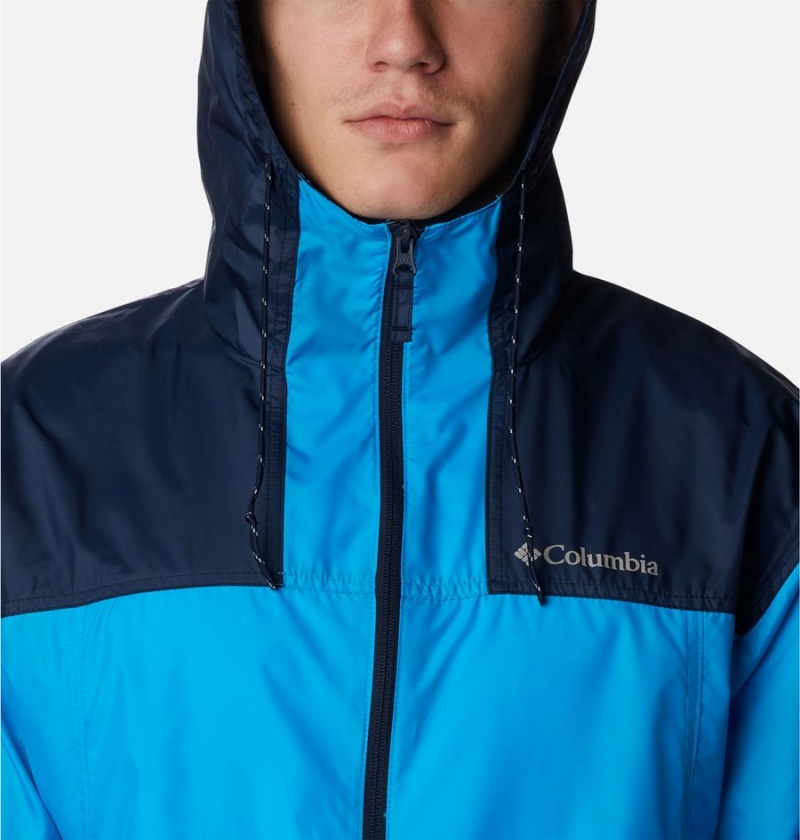 Columbia Flash Challenger Jacket Men's Windbreaker Blue | VIHWYM-460