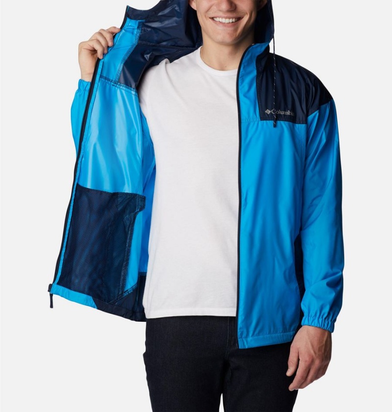 Columbia Flash Challenger Jacket Men's Windbreaker Blue | VIHWYM-460