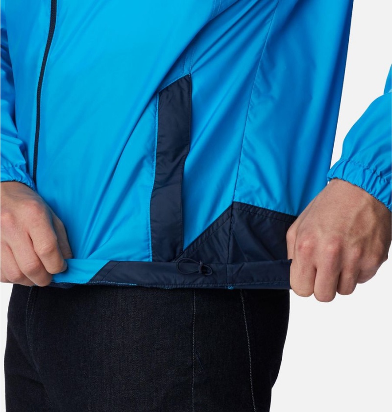 Columbia Flash Challenger Jacket Men's Windbreaker Blue | VIHWYM-460