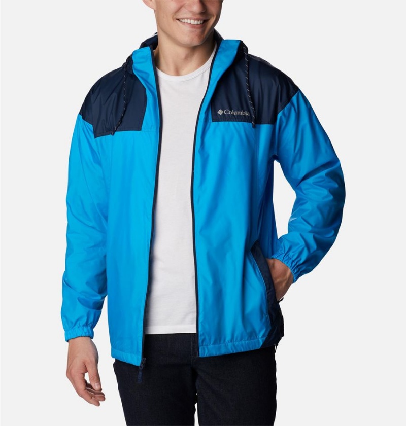Columbia Flash Challenger Jacket Men's Windbreaker Blue | VIHWYM-460