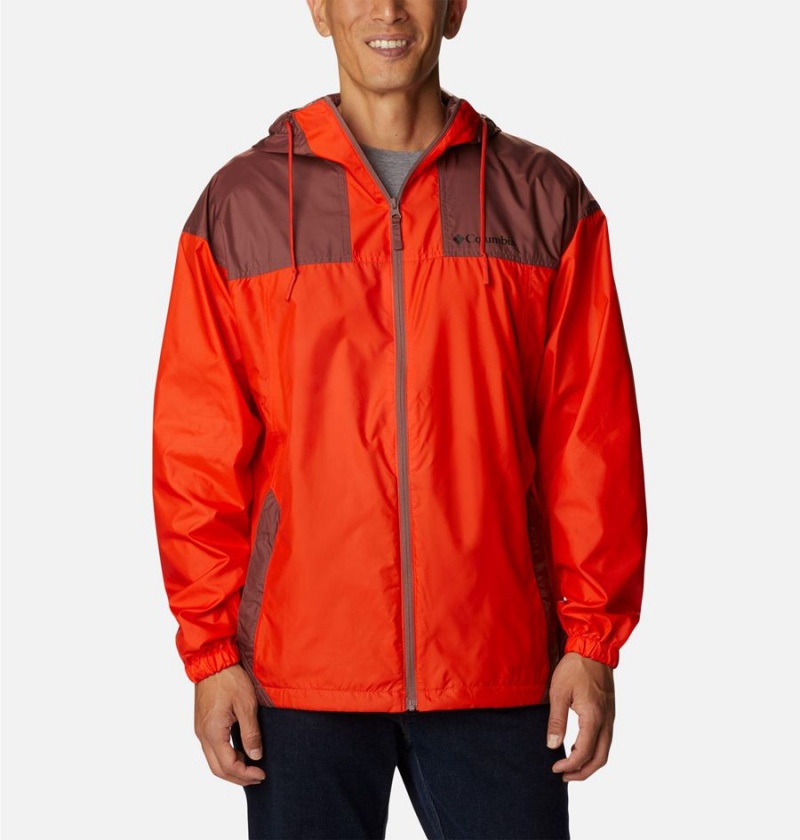 Columbia Flash Challenger Jacket Men\'s Windbreaker Red | JOWNLM-028