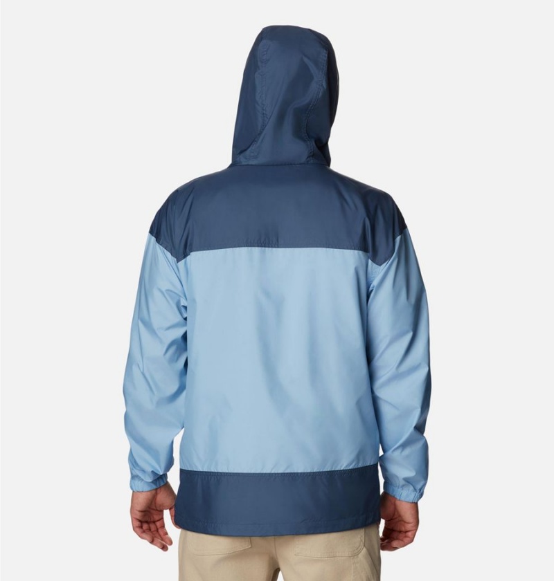 Columbia Flash Challenger Jacket Men's Windbreaker Blue | NVZOLM-350