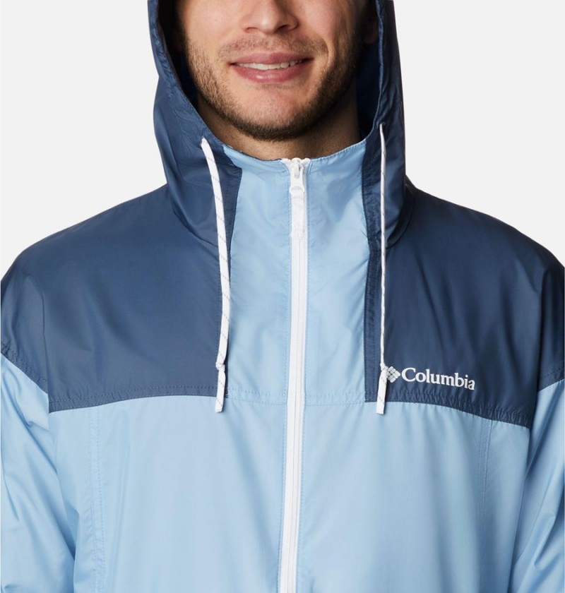 Columbia Flash Challenger Jacket Men's Windbreaker Blue | NVZOLM-350