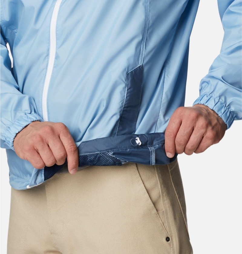 Columbia Flash Challenger Jacket Men's Windbreaker Blue | NVZOLM-350