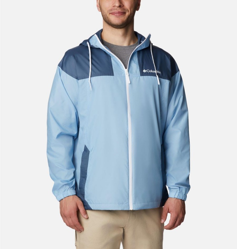 Columbia Flash Challenger Jacket Men\'s Windbreaker Blue | NVZOLM-350