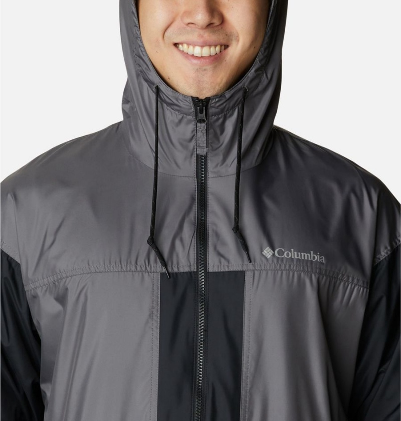 Columbia Flash Challenger Lined Men's Windbreaker Black | FWGYCB-807