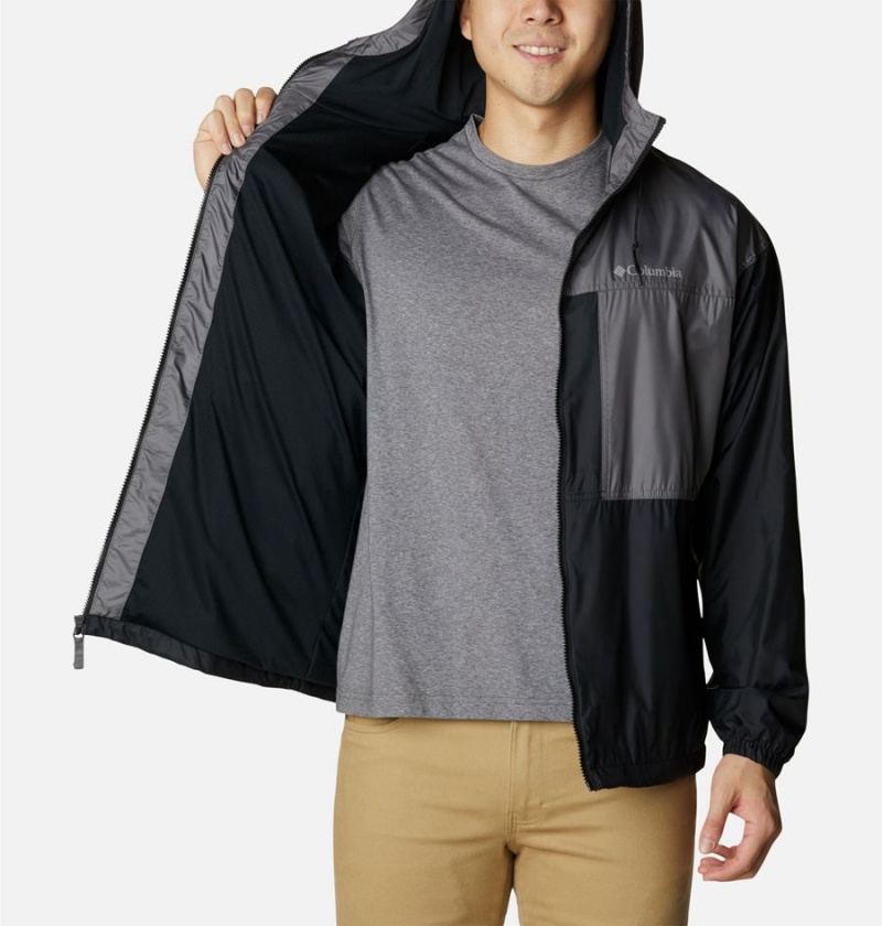 Columbia Flash Challenger Lined Men's Windbreaker Black | FWGYCB-807