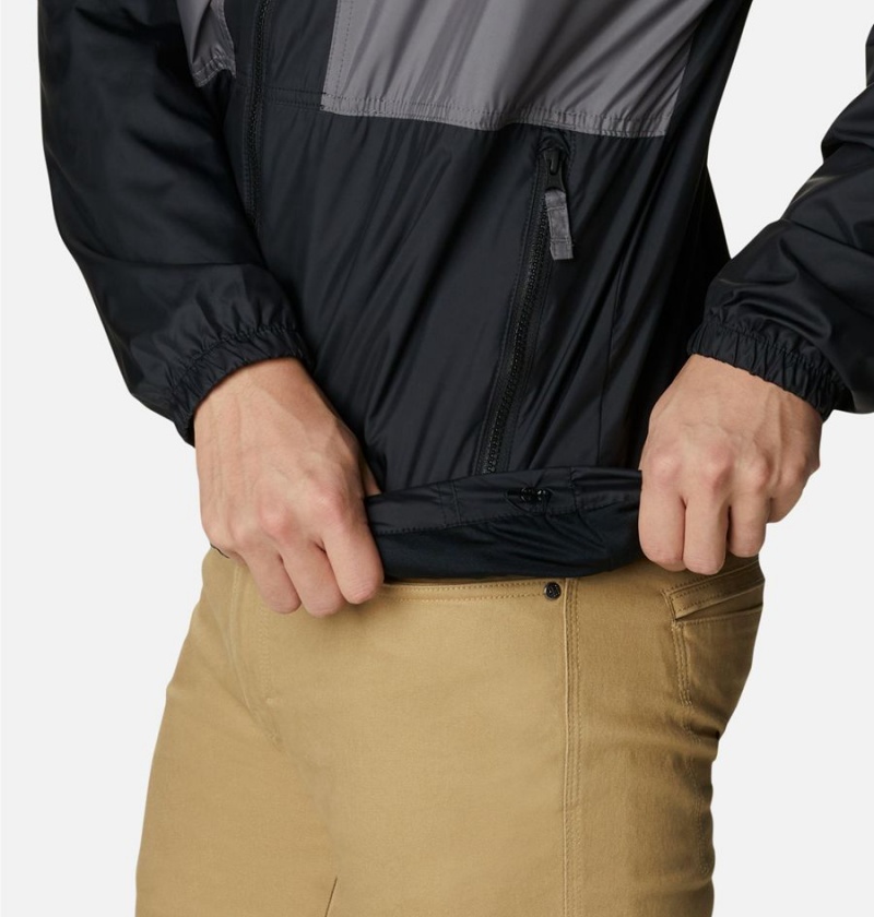 Columbia Flash Challenger Lined Men's Windbreaker Black | FWGYCB-807