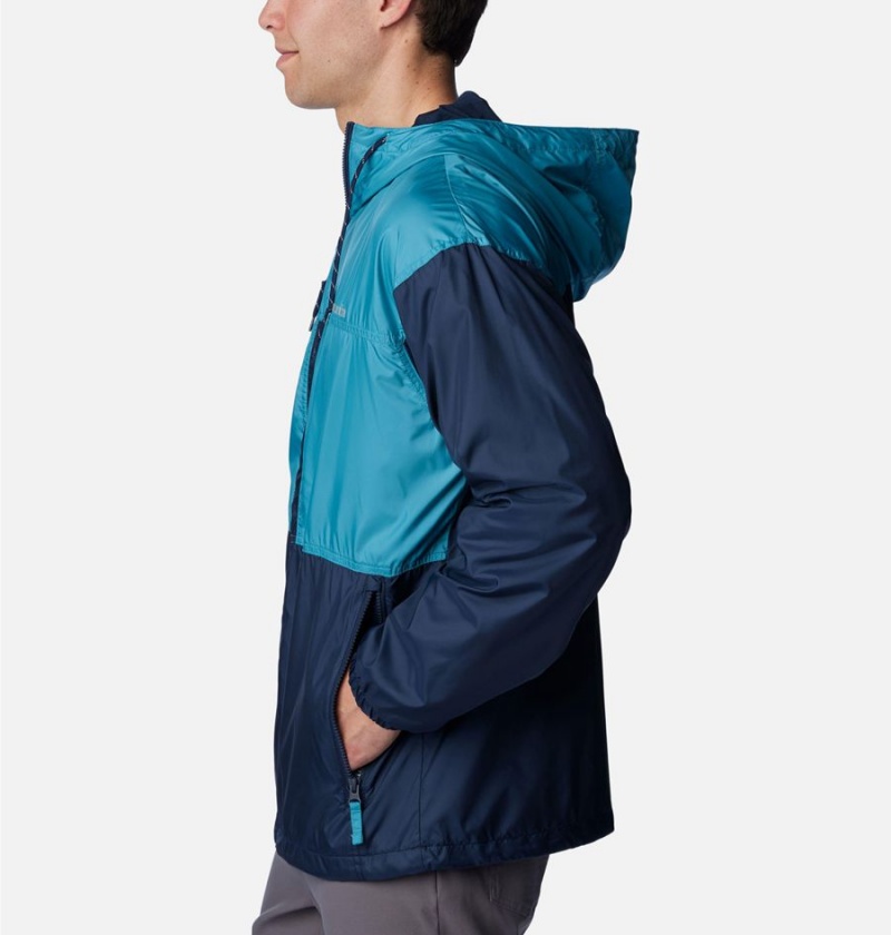 Columbia Flash Challenger Lined Men's Windbreaker Navy | QGOSUR-974