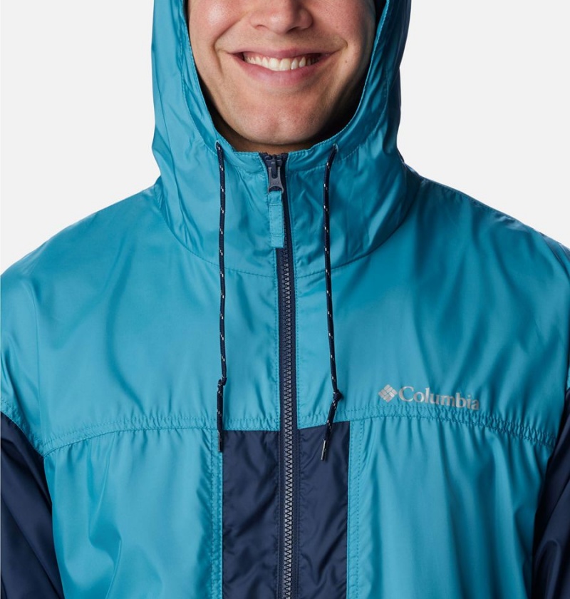 Columbia Flash Challenger Lined Men's Windbreaker Navy | QGOSUR-974