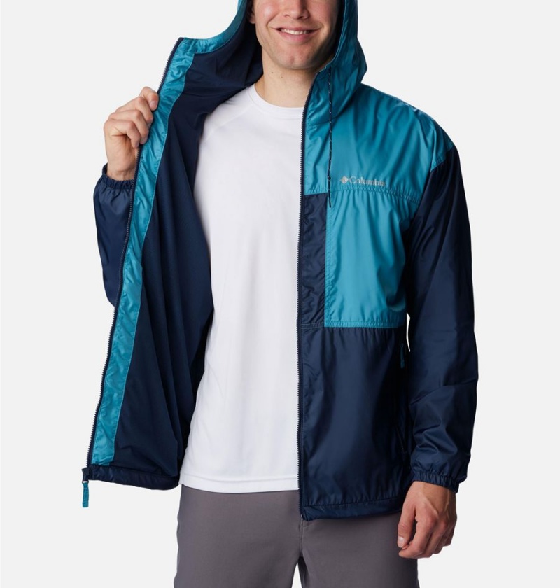 Columbia Flash Challenger Lined Men's Windbreaker Navy | QGOSUR-974